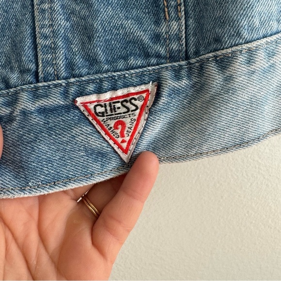 Vintage Georges Marciano For Guess Jean Jacket 80s 90s Denim Size Medium - Picture 5 of 13